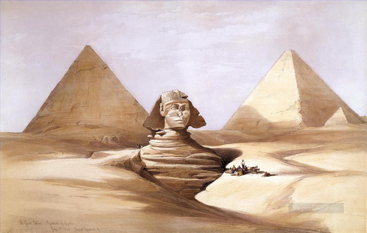 The Great Sphinx Pyramids of Gizeh David Roberts Oil Paintings